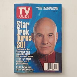 TV Guide August 1996 Captain Picard (Patrick Stewart) Star Trek Turns 30 #2 of 4